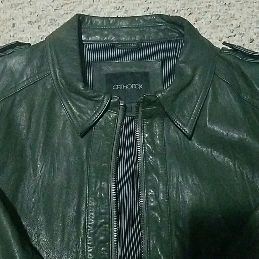 Size large leather jacket  ...